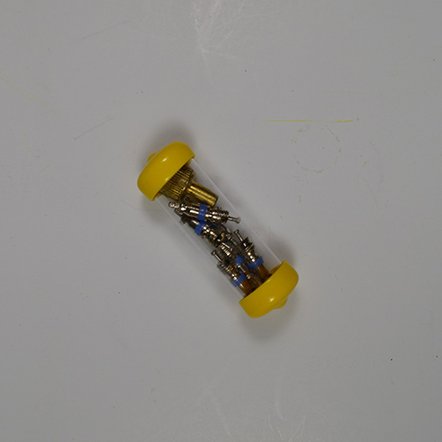 C&D CD3805 Plastic Tube Container with six Valve cores and one core Wrench Tool