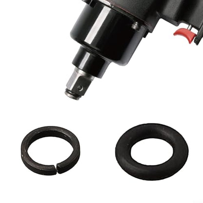 5 Sets Pneumatic Wrench Socket Retainer Rings with O-Rings for 3/8" 1/2" 3/4" 1" Air for Impact Wrenches, Metal Replacement Parts(3/8) - color: 3/8
