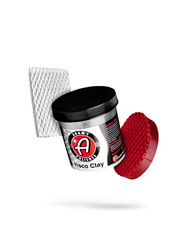 Adam's Polishes Visco Clay Bar Jar - Cleanses Surface Without Causing Damage - Safe for Even The Most Delicate Clear Coat - Use on Paint, Glass, Wheels, and More - Includes GeoImpression Tool