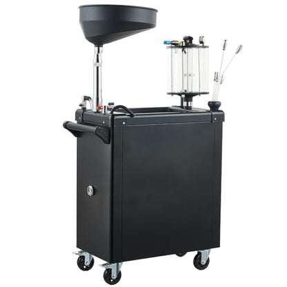 Waste Oil Drain Tank, Pneumatic Oil Drainer, 61pcs Tools Included | Upgraded Design, Oil Lift Drain and Extractor, Air Operated - color: with 61pcs Tools