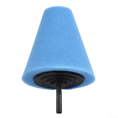 Cone Shaped Drill Polishing Pad for Car Wheels - Foam Buffer Attachment Auto Detailing Kit 72mm