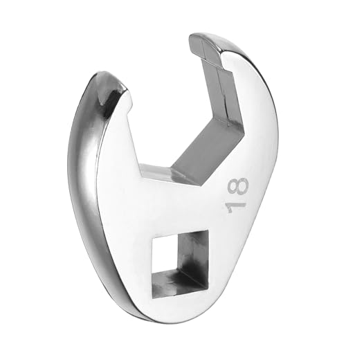 HARFINGTON Drive Crowfoot Wrench 3/8" Drive 18mm Metric Fractional Crowfoot Flare Nut Wrench 40Cr Chrome Plated Open End Crowfoot Wrench for Mechanics Automotive Repair Work - size: 18mm