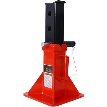 22 Ton (44,000 lbs) Car Jack Stands (1 Pair), Heavy Duty Pin Type Professional Car Jack Stand with Lock,Wide Base Safety Design for Cars, Trucks, SUVs, ATVs, UTVs, Red