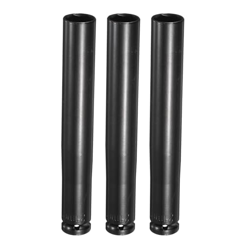 HARFINGTON 3pcs 6-Point Deep Impact Socket 1/2" Drive 21mm Metric Socket 8" (200mm) Extra Long Heat-Treated 45# Steel for Home Auto Spindle Axle Hex Nuts Bolts Repair, Black - size: 21mm + 8" Long