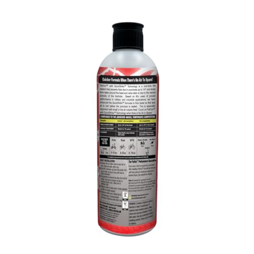 QuickStrike Tire Sealant - Small Tire/Bicycle Formula - NEW Formula - Prevents Flat Tires - Seals Leaks - Contains Kevlar - Tubeless Tire Sealant - 16 Ounce Bottle - size: 16 Fl Oz