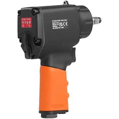 VEVOR Air Impact Wrench, 3/8-Inch Drive Air Impact Gun, Up to 690ft-lbs Nut-busting Torque, Lightweight Pneumatic Impact Wrench for Auto Repairs and Maintenance - size: 3/8-Inch/690 ft-lbs