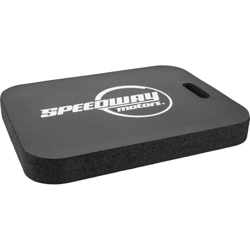 Speedway Motors Foam Work Mat Kneeling Pad for Automotive Repair, 20 x 15 x 2 Inch Thick Shop and Racing Pit Mat with Carry Handle, Comfortable Ground Protection for Garage or Track Use