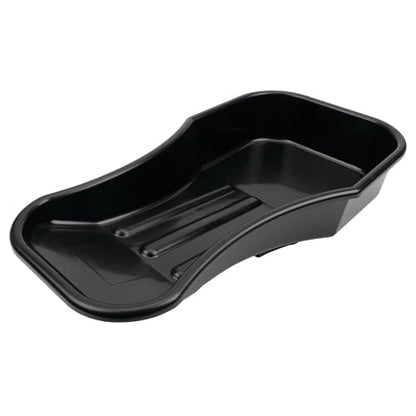 Performance Tool W4073 Heavy Duty 2.8 Quart Oil Drain Pan with Splash Guard and Tapered Spout for Lawn Equipment and Motorcycles - style: Low Profile Drain Pan 2.8qt