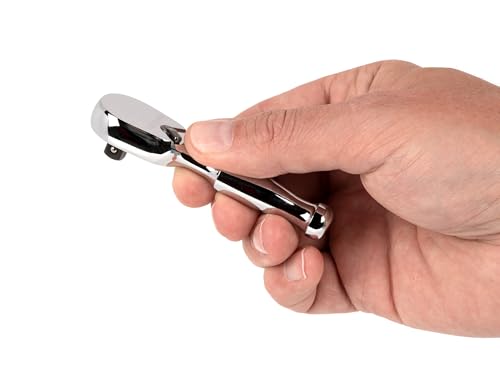 TEKTON 1/4 Inch Drive x 3 Inch Stubby Ratchet | SRH01003 - size: 1/4 Inch Drive x 3 Inch Non-QR, style: Non-Quick-Release