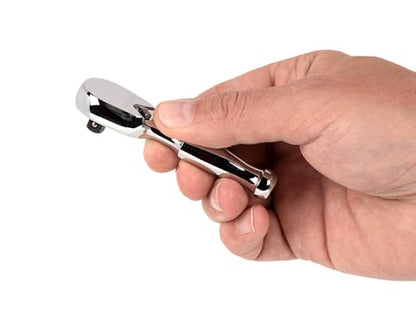 TEKTON 1/4 Inch Drive x 3 Inch Stubby Ratchet | SRH01003 - size: 1/4 Inch Drive x 3 Inch Non-QR, style: Non-Quick-Release