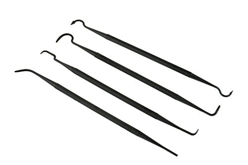 SE 7-1/4 Inch Double-Ended Nylon Pick Set for Cleaning & Detailing - Automotive, Crafts, Gun Maintenance - Assorted Tip Shapes - DD-44P