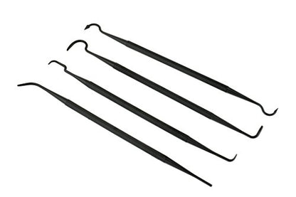SE 7-1/4 Inch Double-Ended Nylon Pick Set for Cleaning & Detailing - Automotive, Crafts, Gun Maintenance - Assorted Tip Shapes - DD-44P