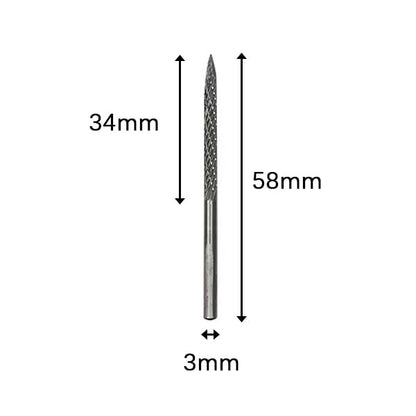 Tungsten Steel Mushroom Plug Drill Bits for Tire Repair, Tire Repair Kit, Drill Bits for Burst Tire Repair. Sizes: 3mm, 4.5mm, 6mm - size: 3mm