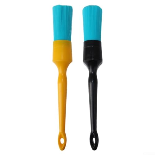 FABULETTA Auto Detailing Brush Set For Car Interior Vent Duster Tool Leather Seat Care Wheel Cleaning Dashboard Dusting Emblem Grille Kit(B) - color: B