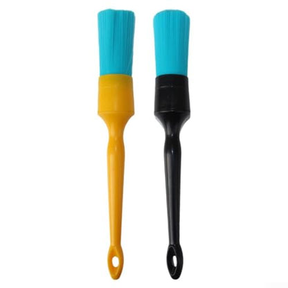 FABULETTA Auto Detailing Brush Set For Car Interior Vent Duster Tool Leather Seat Care Wheel Cleaning Dashboard Dusting Emblem Grille Kit(B) - color: B