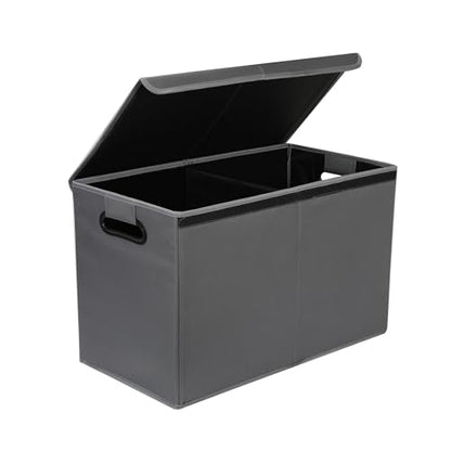 AOKJOY Car Trunk Organizer with Lid, LL, Gray, 600D Oxford Cloth, Collapsible, for Automobiles, 26x13x16 Inches, 83 Liters - color: gray