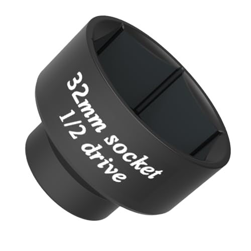 1/2 drive 32mm Oil Filter Socket Wrench, for Ecotec TDI GM VW Polaris Chevrolet BMW Mini Volvo Audi Fuel Filter/Oil Filter Cap socket Removal Tool - color: Black, size: 32mm