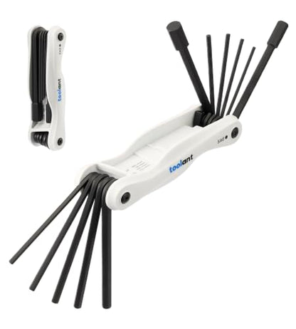 Kraftek toolant 11PCS Long Arm Folding Allen Wrench Set, SAE Hex Key Set 3/32"-1/2", Extended Reach Allen Key Set with 4 Inch Long Arms, CRV Steel Foldable Hex Wrench Tool for Bike Repair, Home & DIY - size: 11PCS（Folding ）-SAE
