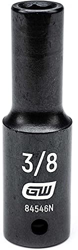 GEARWRENCH 19 Piece 1/2 Inch Drive 6 Point Impact Socket Set, Deep, SAE - 84934N
