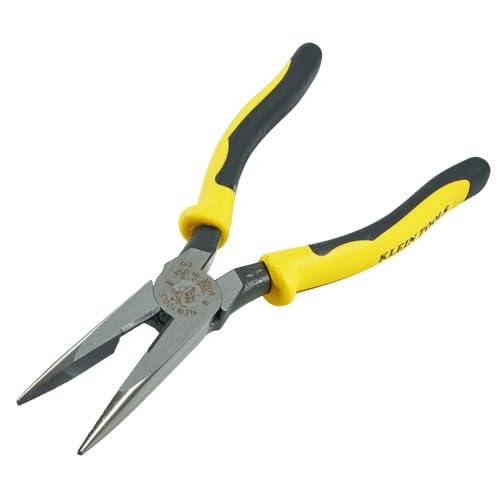 Klein Tools J203-8 8-Inch Needle Nose Pliers, Heavy Duty Cutting, Extended Handles, High Leverage, Induction Hardened with Hot-Riveted Joint - style: Side Cutters