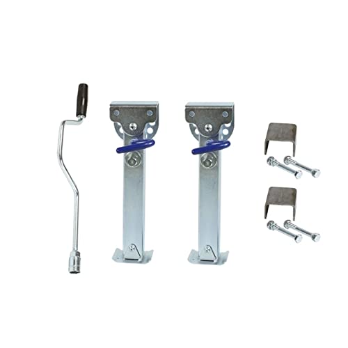 Scissor Jack Stabilizer Legs - Drop Down Caravan Parking Legs for Motorhomes, RVs, and Trailers - Corner Steady Stands with Adjustable Height 350-490mm