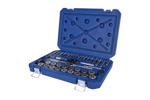 Century Drill & Tool 98900 Fractional Tap and Die Set, 40-Piece, Steel - size: 40-Piece