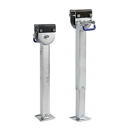 Trailer Jack, 2PCS Stabilizer Legs Drop Down with Plate 600MM Caravan Parking Zinc Jacks Cap 2000KGS Camping RV Trailer Prop Stands Parts,