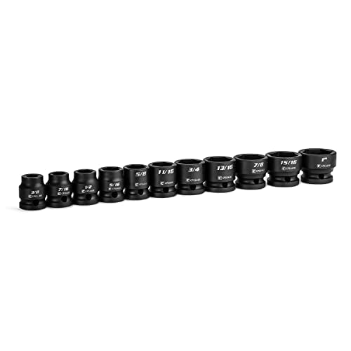 Capri Tools 1/2 in. Drive Stubby Impact Socket Set, SAE, 3/8 to 1 in, 11-Piece - size: 1/2" Drive / SAE Set