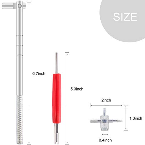 ZHSMS Valve Stem Puller Installer Tool, 10Pcs TR412 Tire Snap in Short Rubber Valve Stem, 4 Way Valve Core Remover, Double Head Tire Valve Core Remover Installer Tool(33 Pcs) - size: 32 PCS