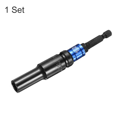 HARFINGTON Deep 6-Point Impact Socket 1/2" Drive 11mm Metric Socket 3" Length with 1/4" Hex Shank Adapter, CR-V Steel Socket Adapter Accessory Tool Set Kit for Hex Bolts Nuts - size: 11mm
