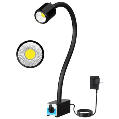 12W Magnetic Light,IP66 Waterproof Lathe Machine Work Light for Milling Drill Press with Upgrade 8T Magnetic Base - size: 12W Work Light + 8T Magnetic Base