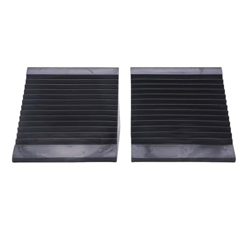Keenso Wheel Chocks, Wheel Chocks for Trailer Motorcycle Wheel Chock Wheel Chocks 2PCS Mini Rubber Wheel Chock Set 5x3x2-1/2in Premium Wheel Tire Stopper Blocks for ATVs Riding