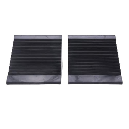 Keenso Wheel Chocks, Wheel Chocks for Trailer Motorcycle Wheel Chock Wheel Chocks 2PCS Mini Rubber Wheel Chock Set 5x3x2-1/2in Premium Wheel Tire Stopper Blocks for ATVs Riding
