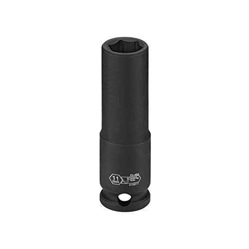 Jetech 3/8-Inch Drive 11mm Deep Impact Socket with 6-Point Design, Heat-Treated Chrome Molybdenum Alloy Steel, Metric - size: 11mm