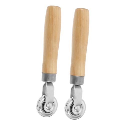 Hemobllo Tire Repair Tool Set 2pcs Tire Patch Rollers Wooden Handle for Car and Motorcycle Sturdy Roller Tool for Easy