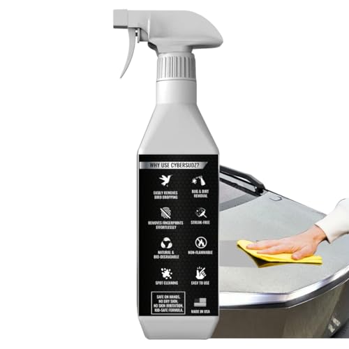 Waterless Stainless Steel Wash, Spot Cleaning For Tesla CyberTruck All Exterior Surfaces - Removes Fingerprints, Water Spots, Dirt & Bird Droppings. Made in USA, 17 Fl. Oz. - size: 17 Fl Oz (Pack of 1)