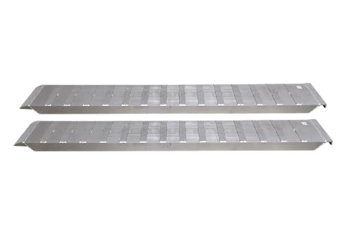 GEN-Y Hitch Extreme Duty Aluminum Loading Ramps, 8 ft x 15", 14,000 lb | Hybrid hook & plate ends grip car-hauler decks; serrated cross rungs; 7,000 lb capacity each; AWS-welded build; USA made - size: 8 ft