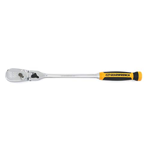 GEARWRENCH 3 Pc. 1/4", 3/8" & 1/2" Drive 90 Tooth Dual Material Locking Flex Head Ratchet Set - 81298T, Multi, One Size - style: 90 Tooth Dual Material Locking Flex Head