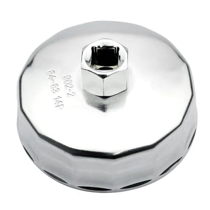 84mm 14Flutes Oil Filter Wrench Compatible with Mercedes Benz Jeep Dodge 3.0L Diesel Engines Oil Filter Socket Oil Filter Cap Housing Removal Tool for Oil Changing