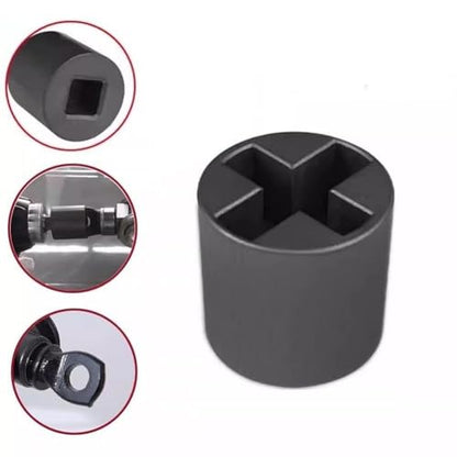 Universal Jack Socket Adapter for Hand Drill, 2025 Upgraded Scissor Jack Drill Adapter with Rust-Resistant Steel and 1/2" Socket Bit