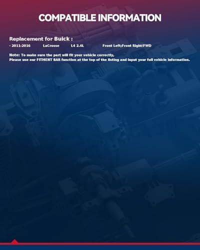 KAX Front Struts Fit For Lacrosse FWD 2011 2012 2013 2014 2015 2016, Complete Quick Struts with Coil Spring Assemblies, 172529, 172528 Struts Full Set of 2 SAA170 - style: 172529 172528