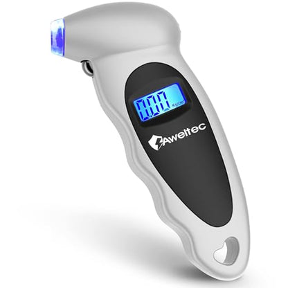 Digital Tire Pressure Gauge,Accurate Cars Air Gauge 150 PSI,Silver | 0-150PSI Calibrated,Accurate in 0.1 Increments,4 Measurement Units,Backlight LCD&Nozzle Light,for Everyday Vehicles - color: Silver(1PK), size: 1 Pack