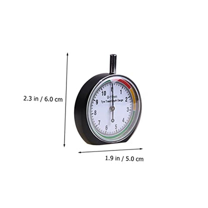 2Pcs Tire Depth Gauge Lightweight Portable Tread Measure Tool for Cars Trucks Accurate Tire Measure Device with Easy to Read Dial for Daily Use