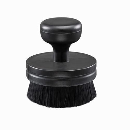 Auto Detail Brushes, ire Shine Applicator Brush, Automotive Tire Dressing Applicator Brush, Storage Stand Included for Detailing and Car Wash Kit, Black