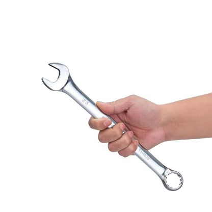 BLACK CANYON Metric 23mm Combination Wrench, 12-Point Box End & Hex Opening Design, Polished Steel - size: 23 mm