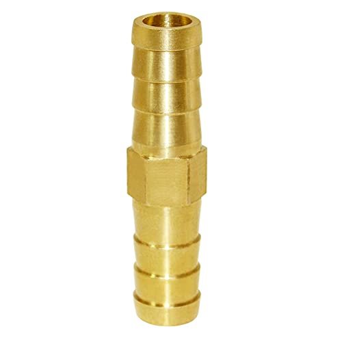 Joywayus Hose Barb Fitting 1/2" Hose ID,Hex Union Brass Fitting Water/Fuel/Air (Pack of 5) - size: 0.5 Inch, style: 5PCS