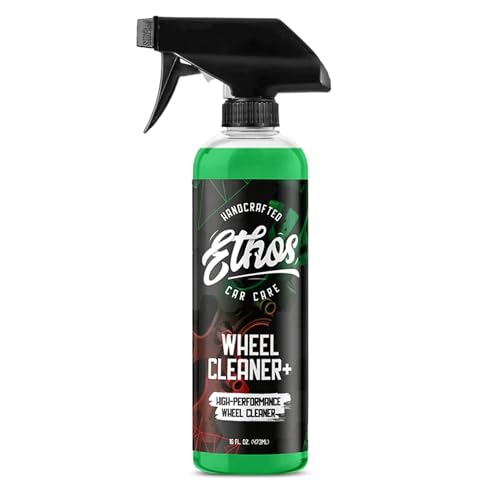 Ethos Wheel Cleaner Spray - Iron Remover Car Detailing - Rim Cleaner Spray Brake Dust, Iron Remover - Color Change Technology - Professional Strength Formula - Brake Dust Remover - color: 16 oz (1-Pack)