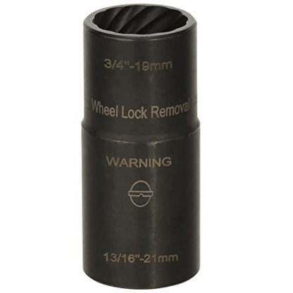 LTI TOOLS Twist Socket Lugnut Removal System, 3 Piece (LT4300), includes twist sockets 400-25 and 4200A and punch 400-7