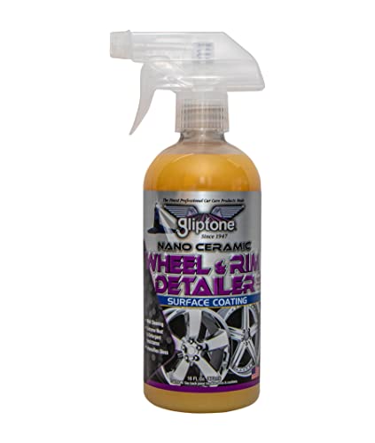 Gliptone Wheel & Rim Detailer, Nano Ceramic Surface Coating. Works on All Wheel and Rim Surfaces for Complete Protection, 16 Fl Oz