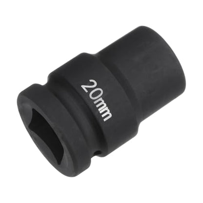 HARFINGTON 6-Point Impact Socket 3/4" Drive 20mm Metric 40Cr Alloy Steel Spindle Axle Nut Impact Socket - size: 20mm